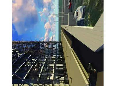 Parametric tower in the sea 3D model