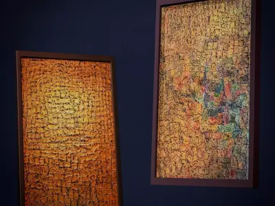 Abstract Praintings  FREE gallery for multi purpose usage Free low-poly 3D model