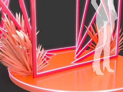 Empty Frame Back - Photocall 4 3D model