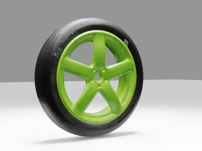 Car Wheel Tire Michelin primacy4 Disk Dezent TY Low-poly 3D model