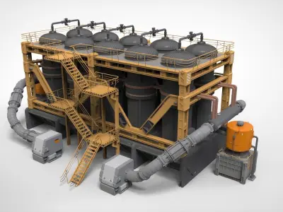 sci-fi storage tank 3D model