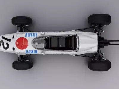 60s Classic Formula 1 Racer 3D model