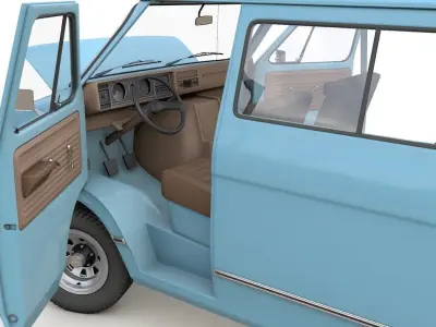 Chevy Van Beauville 1971 3D model