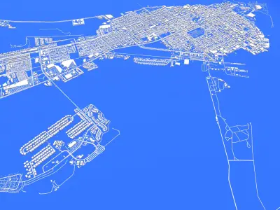 Cityscape Key West Florida United States 3D model