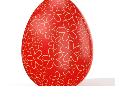 Easter egg N010 Low-poly 3D model