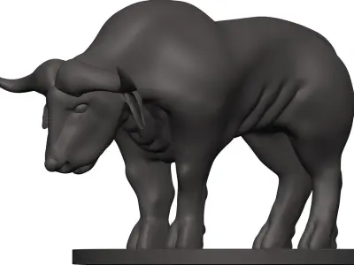 Buffalo bull 3D model