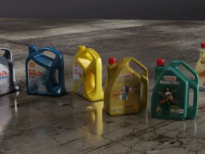 Shell Engine Oil 3D model