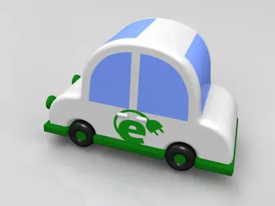 electric car 3D model