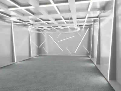 Car studio interior 3D model