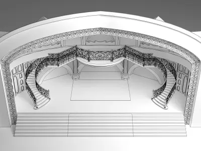 Sheesh Mahal Wedding Stage 3D model