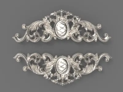 Floral Wood Carving for Furniture - 4 3D model