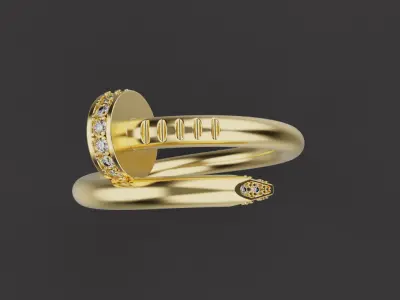 Nail Ring and necklace set 66368 3D print model