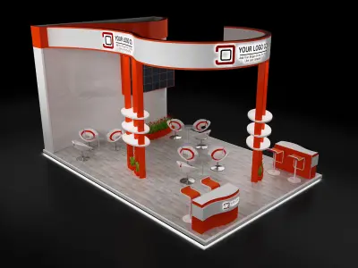 Booth Exhibition Stand a632  3D model