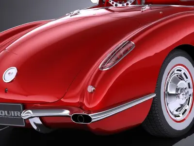 Chevrolet Corvette C1 CG 1958 LowPoly 3D model