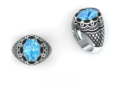 Men s ring 3D print model