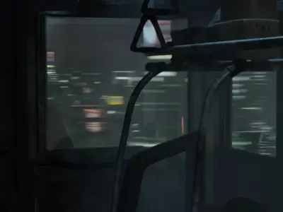 FREE Cyberpunk Night Subway Train Ride Free 3D model