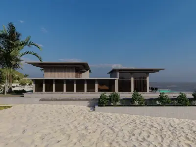 Casa Scene-villa-modern house 3D model