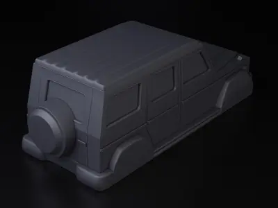 Mercedes G class simplified decorative model 3D print model