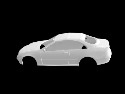 Mercedes Benz C55 AMG w209 Cabrio 3D print model