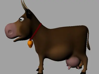 Cow cartoon 3D model