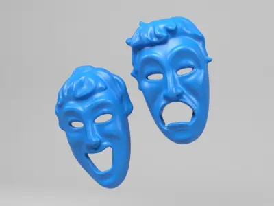 Greek masks 3D print model