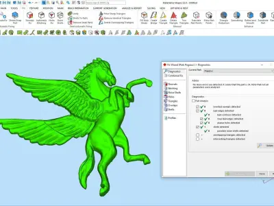 Pegasus man ring  gold printable jewelry 3D model 3D print model