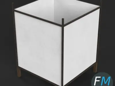 Japanese table lamp 2 3D model