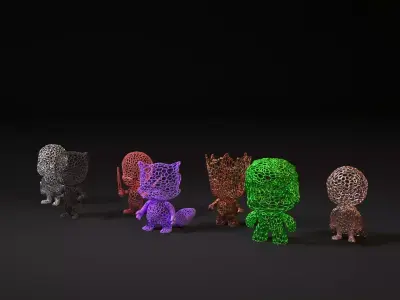 Baby Marvel characters 3D print model