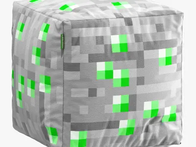 minecraft ottoman set 003 3D model