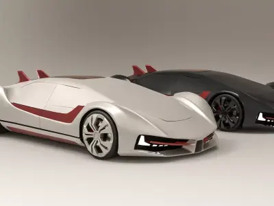 Futuristic super sedan- Excalibur 3D model