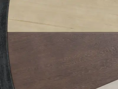 Rustic Wooden Wall Mirror 3D model