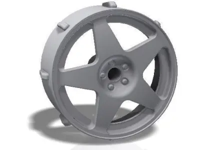5 spokes rim - print model 3D print model