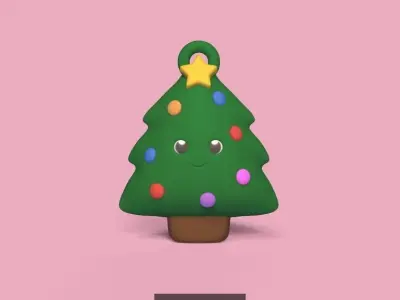 Christmas Tree Ornaments 3 3D Model Collection