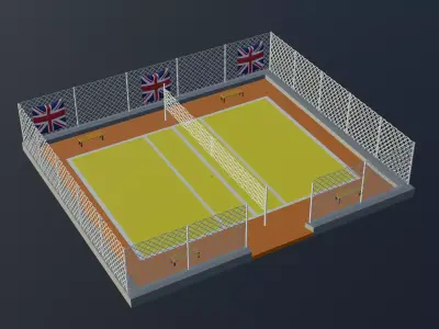  Volleyball Stadium - England Low-poly 3D model