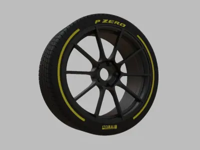 Miniature EnkeiTS-10 Rim and Tire - 3D Print - No Textures 3D print model
