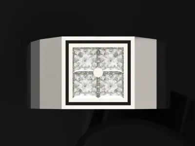 Wide Polished Mens STL 3D Band model mr0327 3D print model