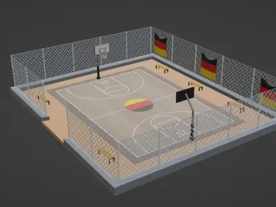 Basketball Stadium - Germany Low-poly 3D model