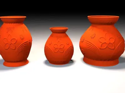 Flowervase set 2 3D print model