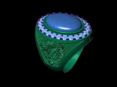Dragon Ring  For men 3D model