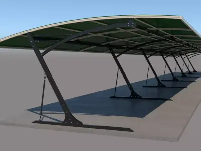 New Design Metal Carport 3D model 3D model