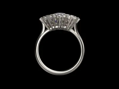 Snowflake ring  3D print model