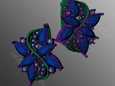 Lk4 Earrings 3D print model 3D print model