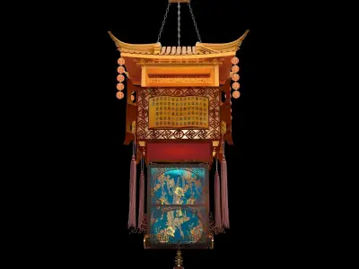 Chinese house palace lantern  3D model