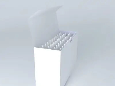 crayon box Free 3D model