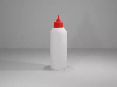 Glue bottle fully customizable LOW POLY Free low-poly 3D model