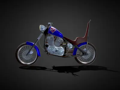 Evolution Sportster Chopper High Quality 3D Model 3D model