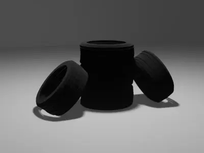 Car wheels 3d model LOWPOLY Free low-poly 3D model