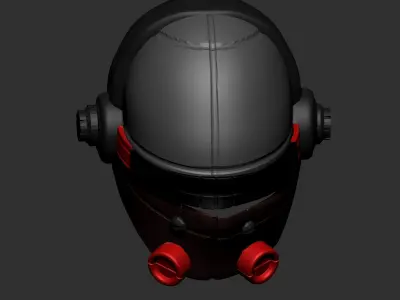 High quality helmet high poly sculpt 3d printable 3D model