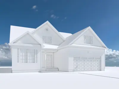 Cape Cod House 3 3D model