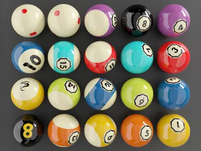 Pool Billiards Cyclop Hyperion Tournament Pro TV Balls 3D model
